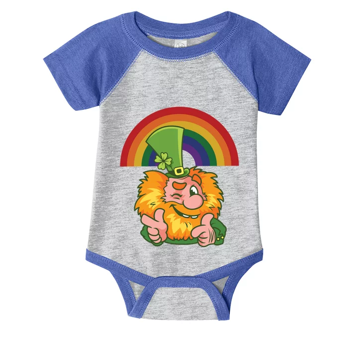 Saint Patrick's Day Rainbow Leprechaun Gift Infant Baby Jersey Bodysuit