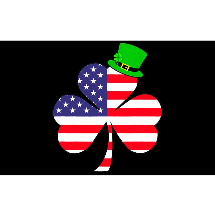 St Patricks Day Irish American Flag Shamrock Bumper Sticker