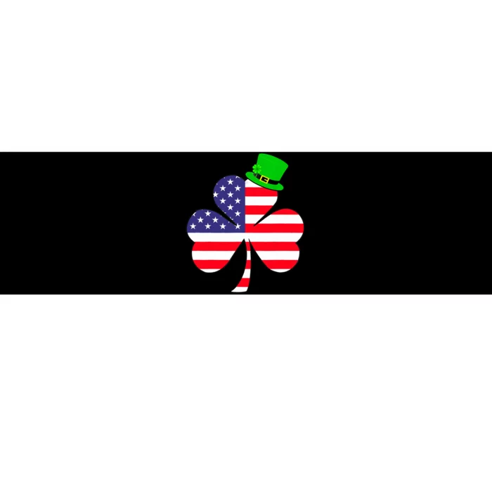 St Patricks Day Irish American Flag Shamrock Bumper Sticker