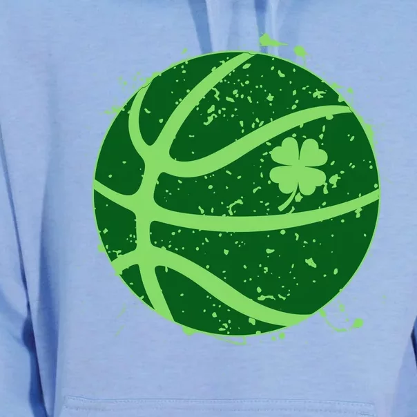 St Patrick's Day Lucky Shamrock Paint Splat Basketball Unisex Surf Hoodie