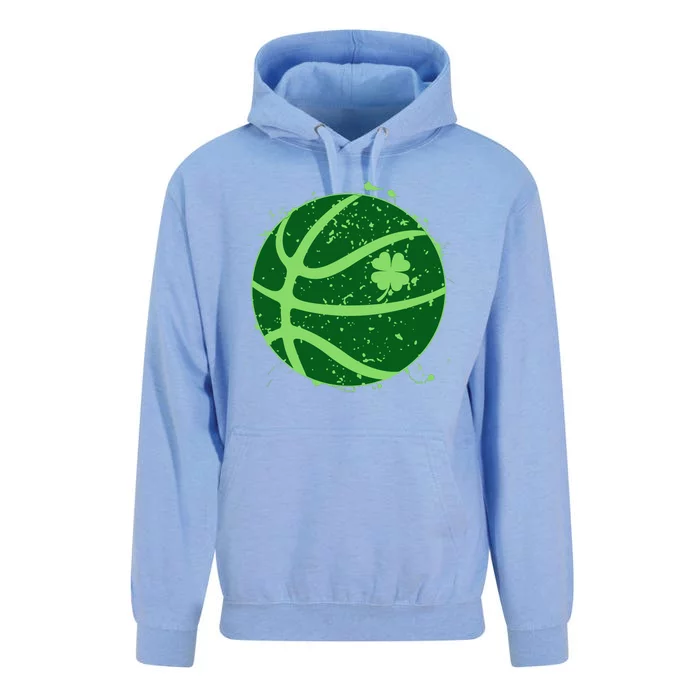 St Patrick's Day Lucky Shamrock Paint Splat Basketball Unisex Surf Hoodie