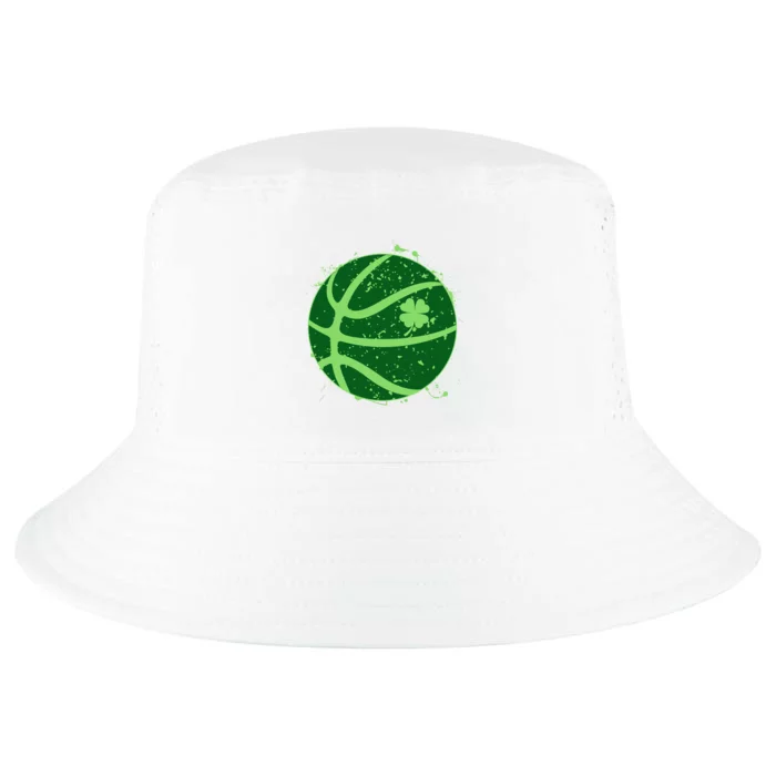 St Patrick's Day Lucky Shamrock Paint Splat Basketball Cool Comfort Performance Bucket Hat