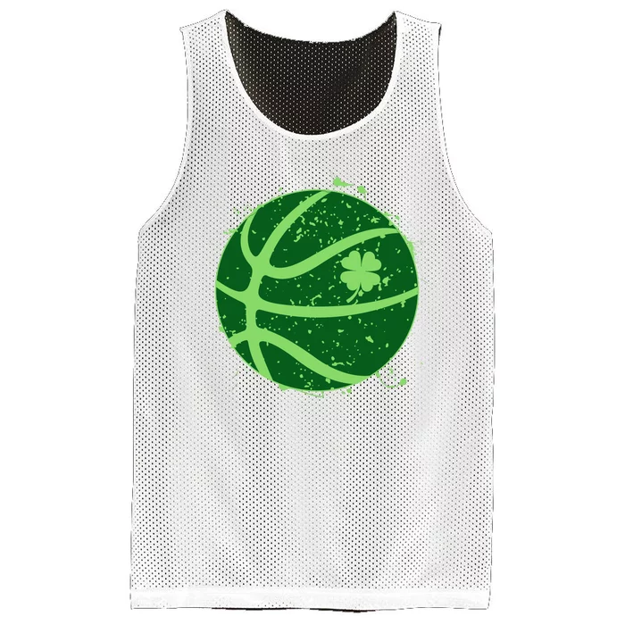 St Patrick's Day Lucky Shamrock Paint Splat Basketball Mesh Reversible Basketball Jersey Tank