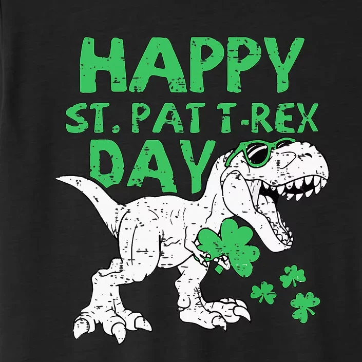 St Patricks Day Happy St Pat Trex Day Dinosaur Boy ChromaSoft Performance T-Shirt