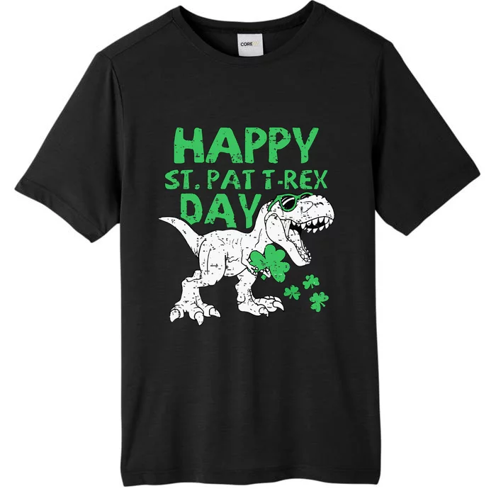 St Patricks Day Happy St Pat Trex Day Dinosaur Boy ChromaSoft Performance T-Shirt