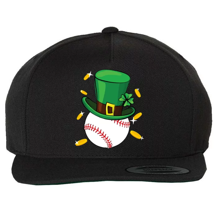 St Patricks Day Baseball Leprechaun Irish Catcher Gift Wool Snapback Cap