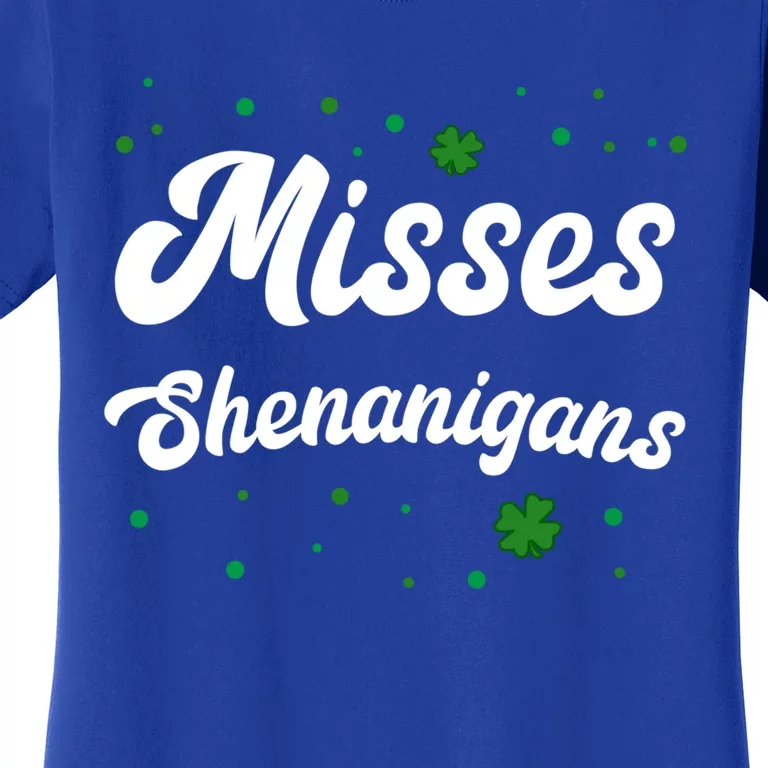 St Patricks Day Couple Matching For Her Misses Shenanigans 2 Gift Women's T-Shirt