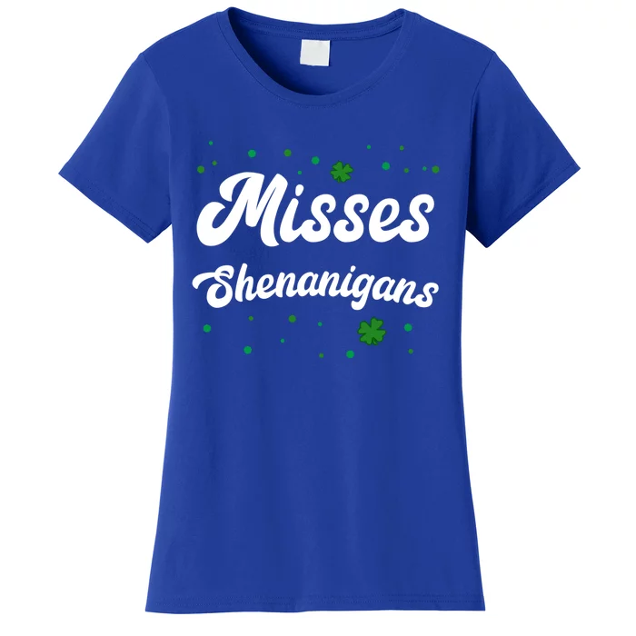 St Patricks Day Couple Matching For Her Misses Shenanigans 2 Gift Women's T-Shirt