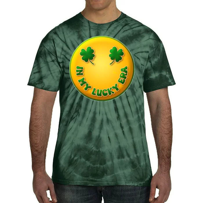 St Patricks Day In My Lucky Era Smiley Emoji Tie-Dye T-Shirt