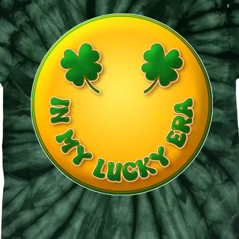 St Patricks Day In My Lucky Era Smiley Emoji Tie-Dye T-Shirt