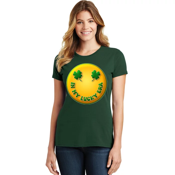 St Patricks Day In My Lucky Era Smiley Emoji Women's T-Shirt