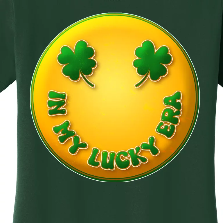 St Patricks Day In My Lucky Era Smiley Emoji Women's T-Shirt