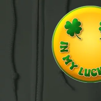 St Patricks Day In My Lucky Era Smiley Emoji Full Zip Hoodie