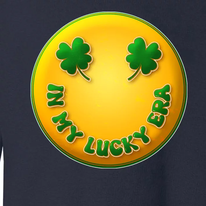 St Patricks Day In My Lucky Era Smiley Emoji Toddler Sweatshirt