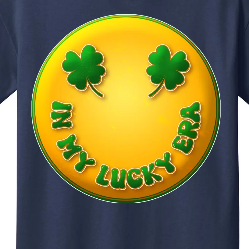 St Patricks Day In My Lucky Era Smiley Emoji Kids T-Shirt