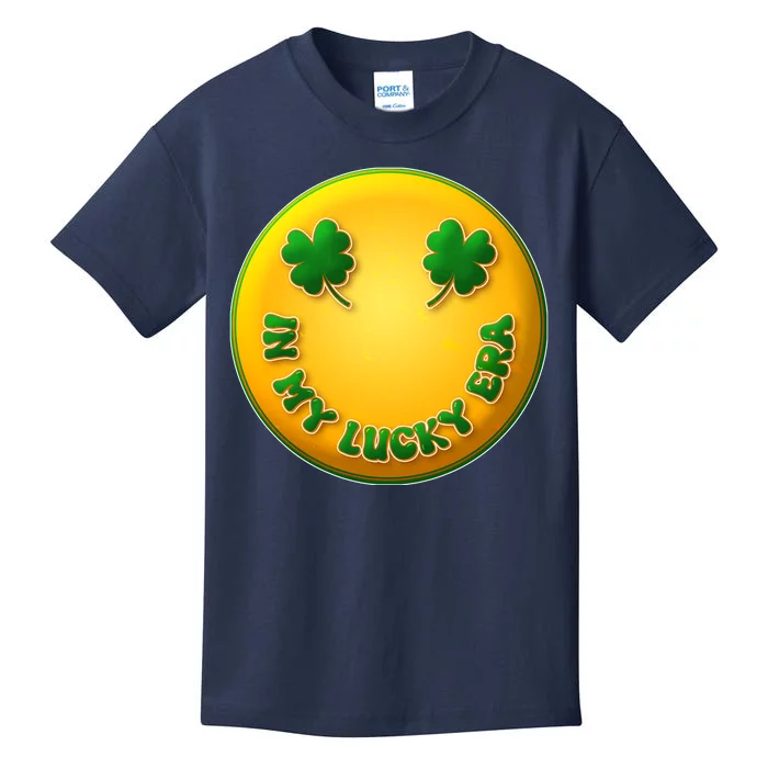 St Patricks Day In My Lucky Era Smiley Emoji Kids T-Shirt