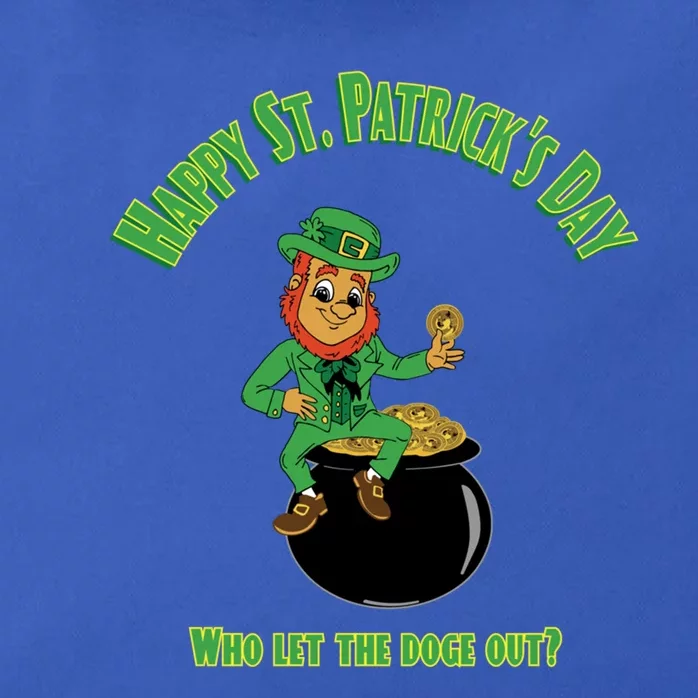 St Patricks Day Dodgecoin Leprechaun Funny Gift Zip Tote Bag