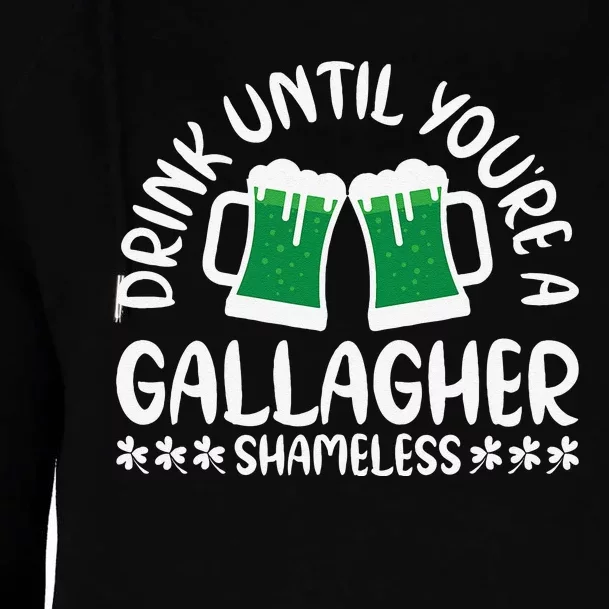 Saint Patrick's Day Funny Sarcastic Quote Gallagher Green Womens Funnel Neck Pullover Hood