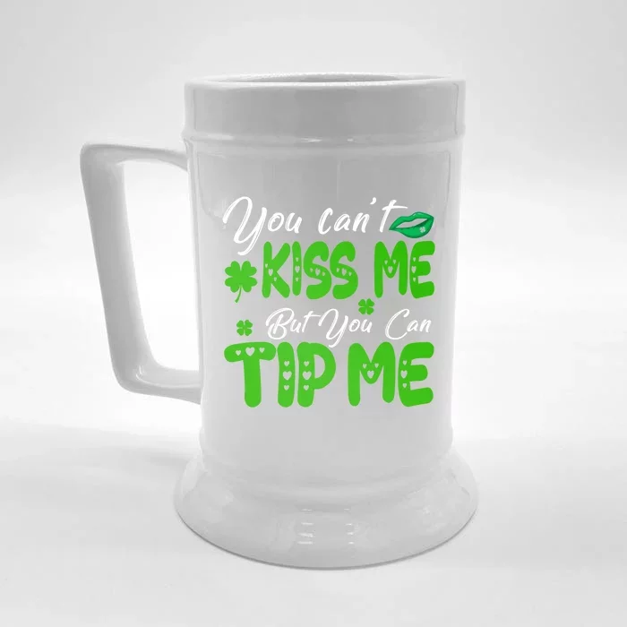 St Patricks Day Pajamas Funny Waitress Bartender Waiter Tips Gift Front & Back Beer Stein