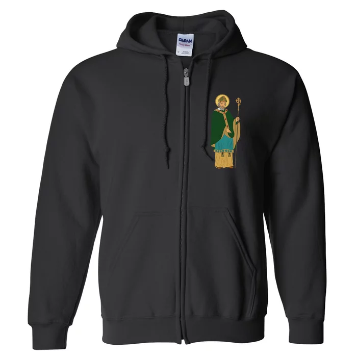 Saint Patricks Day Pray For Us St Patrick's Catholic Patty's Love Full Zip Hoodie