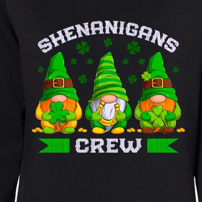 St Patrick's Day Gnomes Shenanigans Crew Gift Womens California Wash Sweatshirt