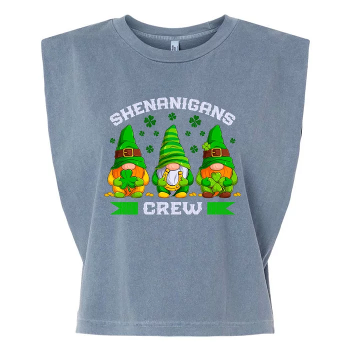 St Patrick's Day Gnomes Shenanigans Crew Gift Garment-Dyed Women's Muscle Tee