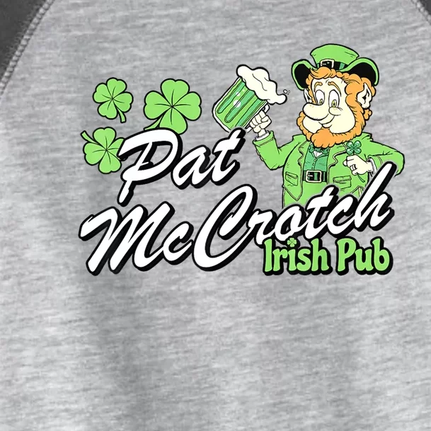 St. PattyS Day Pat Mccrotch Irish Pub Lucky Clover Toddler Fine Jersey T-Shirt