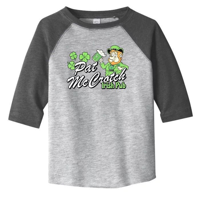 St. PattyS Day Pat Mccrotch Irish Pub Lucky Clover Toddler Fine Jersey T-Shirt