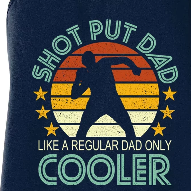 Shot Put Dad Like A Regular Dad Only Cooler Women's Racerback Tank