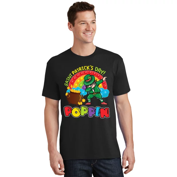 St. Patrick's Day Poppin' Pop It Rainbow Leprechaun T-Shirt