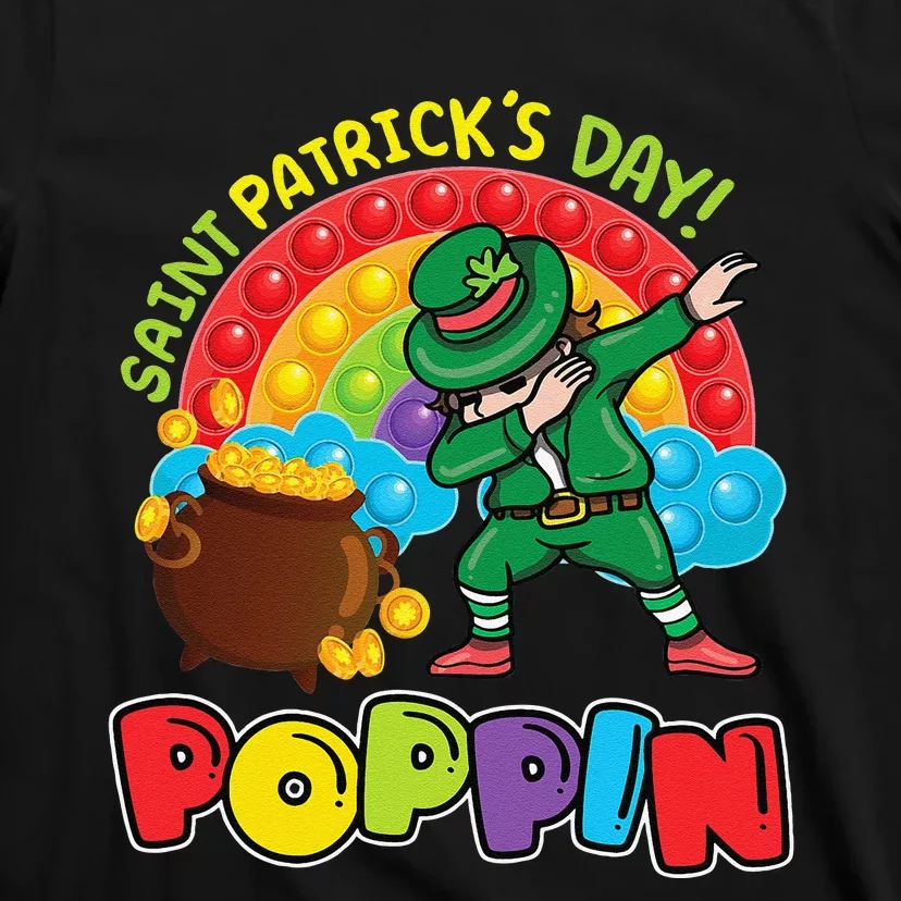 St. Patrick's Day Poppin' Pop It Rainbow Leprechaun T-Shirt