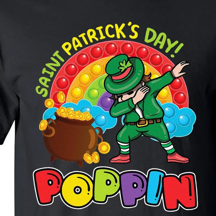 St. Patrick's Day Poppin' Pop It Rainbow Leprechaun Tall T-Shirt