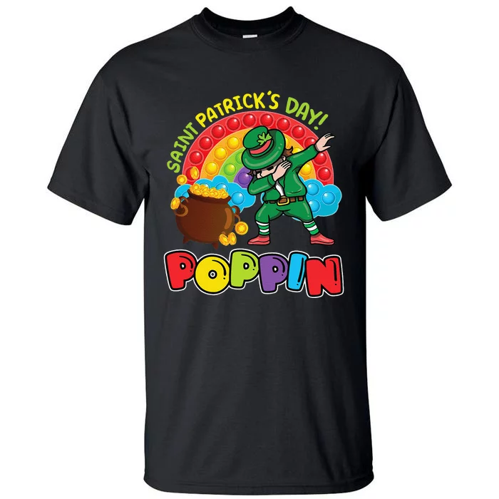 St. Patrick's Day Poppin' Pop It Rainbow Leprechaun Tall T-Shirt