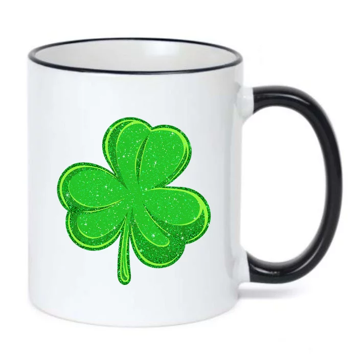 St Patricks Day Irish Lucky Shamrock Green Clover Pattys Day Black Color Changing Mug