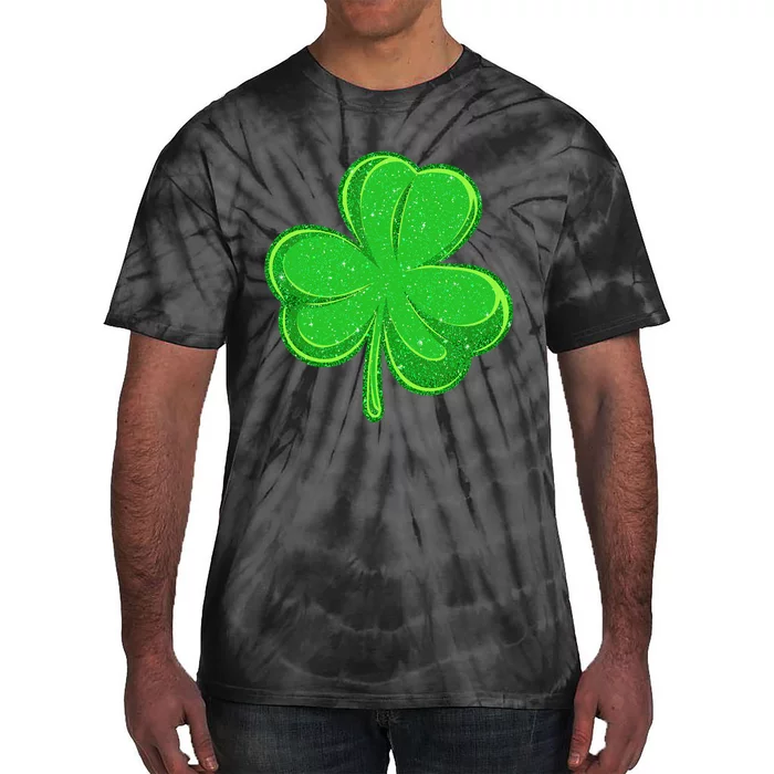 St Patricks Day Irish Lucky Shamrock Green Clover Pattys Day Tie-Dye T-Shirt