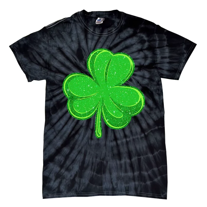 St Patricks Day Irish Lucky Shamrock Green Clover Pattys Day Tie-Dye T-Shirt