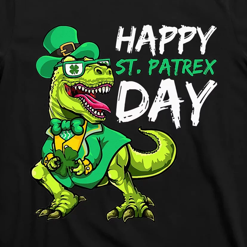 St Patricks Day Leprechaun Dinosaur Happy St Pat Trex T-Shirt