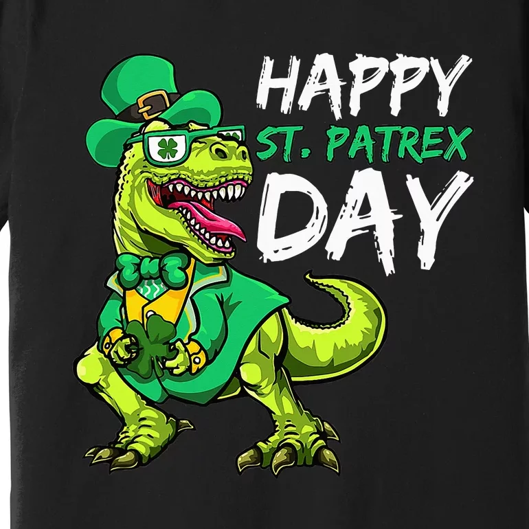 St Patricks Day Leprechaun Dinosaur Happy St Pat Trex Premium T-Shirt