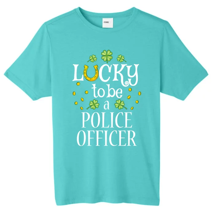 St Patrick's Day Lucky To Be A Police Officer Gift ChromaSoft Performance T-Shirt