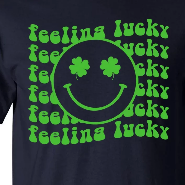 St. Patrick's Day Smiley Face Clover Feeling Lucky Tall T-Shirt