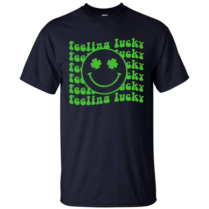 St. Patrick's Day Smiley Face Clover Feeling Lucky Tall T-Shirt