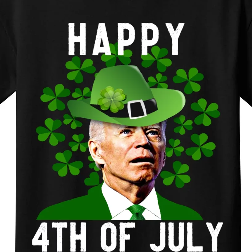 Funny Leprechaun St Patricks Day, Joe Biden Happy 4th Of July, Biden St Patricks Day Kids T-Shirt