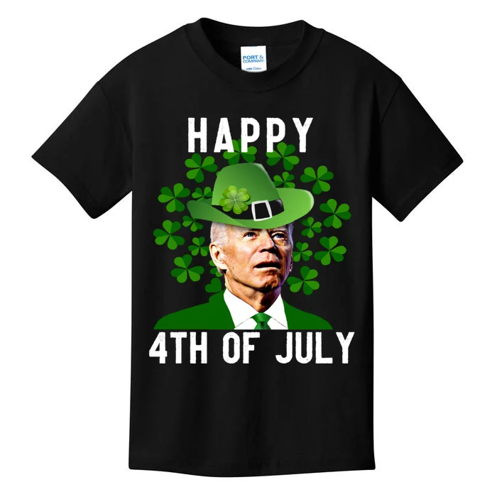 Funny Leprechaun St Patricks Day, Joe Biden Happy 4th Of July, Biden St Patricks Day Kids T-Shirt