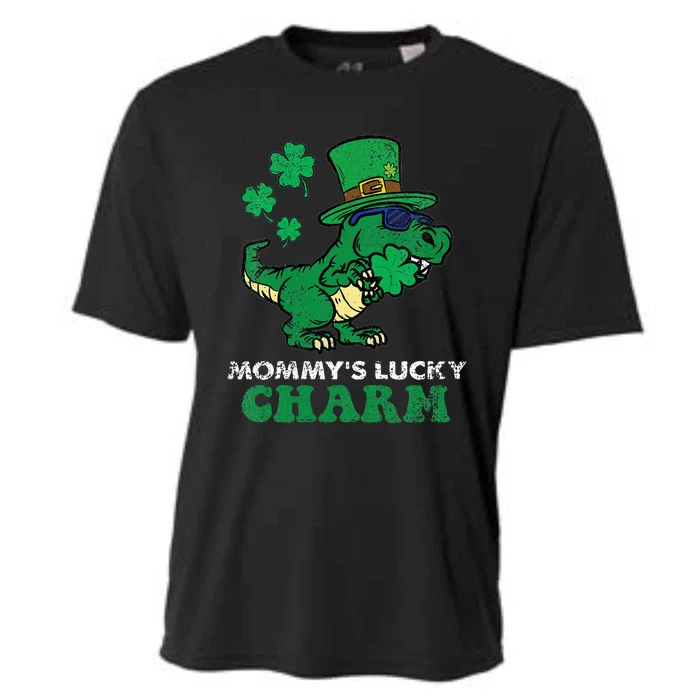 St Patricks Day Mommys Lucky Charm TRex Cooling Performance Crew T-Shirt