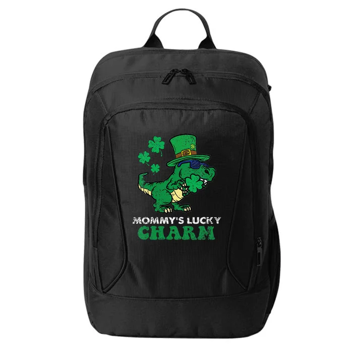 St Patricks Day Mommys Lucky Charm TRex City Backpack