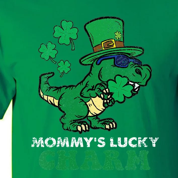 St Patricks Day Mommys Lucky Charm TRex Tall T-Shirt