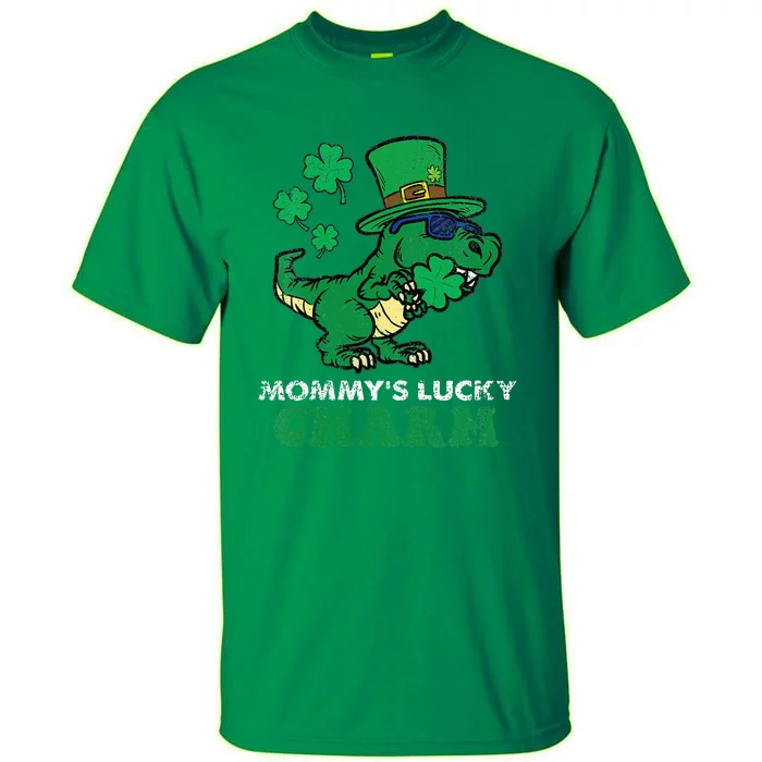 St Patricks Day Mommys Lucky Charm TRex Tall T-Shirt