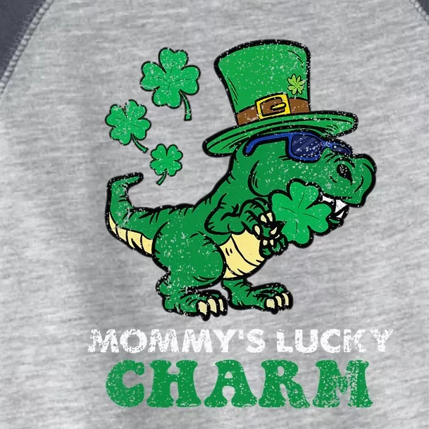 St Patricks Day Mommys Lucky Charm TRex Toddler Fine Jersey T-Shirt