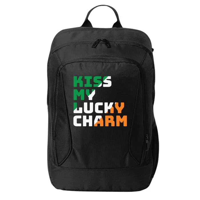 St Patricks Day Kiss My Lucky Charm City Backpack