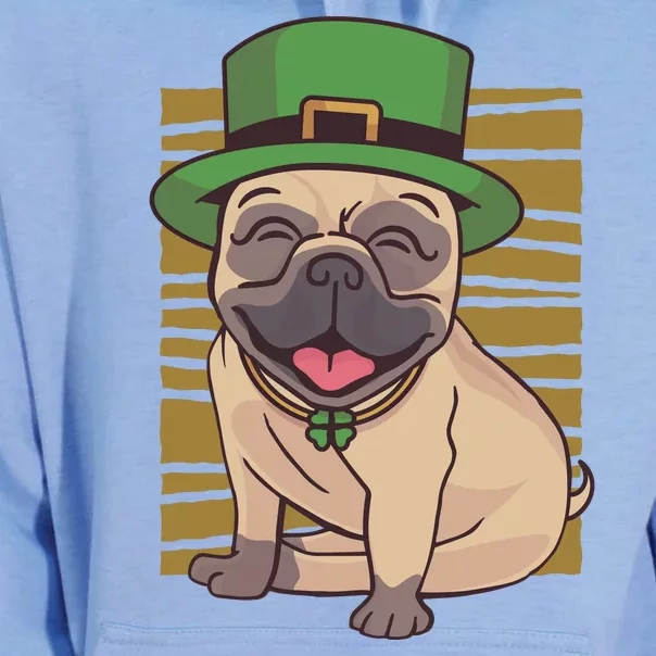 St Patricks Day Pug Unisex Surf Hoodie